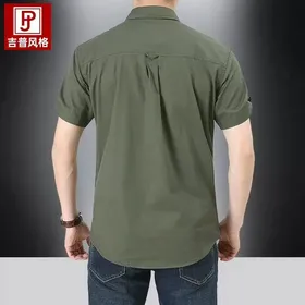 پیراهن کتان دوجیب مارک آفرود off road کد 1751