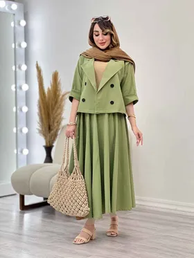ست کت و دامن چهار دکمه