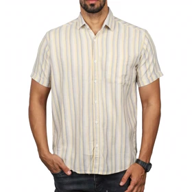 پیراهن آستین کوتاه مردانه کنفی سیزر مدل 152111011