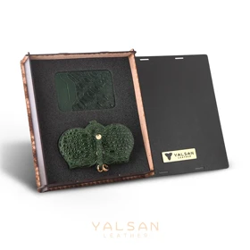 ست هدیه زنانه چرم یلسان مدل چیکا کد 193-MDS-GAN