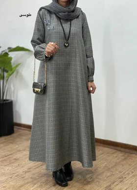 پیراهن مانتویی سوپر کلوش پاییزه پاپیون