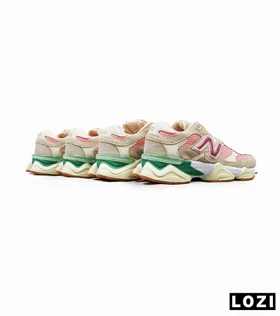 کفش کتانی زنانه صورتی سبز کرم NEW BALANCE 9060