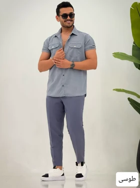 پیراهن کتان ساسی_کد4255