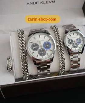 ست ساعت زنانه مردانه سیتیزن و دستبند انگشتر