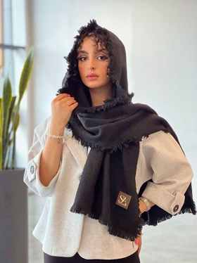 شال پاییزه لوسن (مشکی)