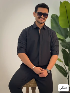 پیراهن مردانه پارچه ای ساده_کد4502
