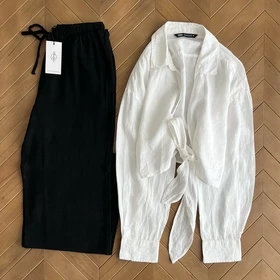 شومیز لینن گره‌ای