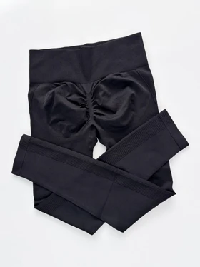 لگ ورزشی سیملس پشت چروک مشکی