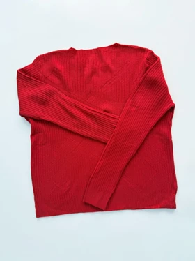 بلوز بافت گپ آستین بلند ساده