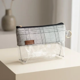 کیف لوازم آرایشی زنانه فلامینگو طرح طلقی شطرنجی