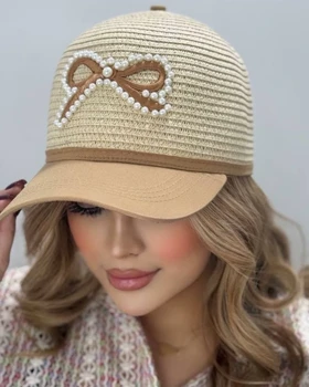 کلاه بیسبالی مروارید حصیری