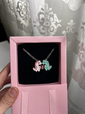 ست گردنبند کاپلی مگنت دار -طرح دایناسور