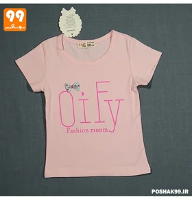 تیشرت دخترانه گلبهی QIFY