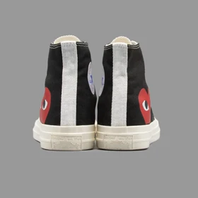 کانورس پلی مشکی ساق‌دار Converse Cdg Play Black Hightop