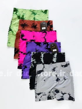 شورتک ورزشی سیملس پشت چروک ابروبادی زاپ‌دار
