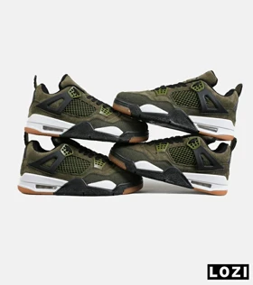 کتانی ساق‌دار زنانه و مردانه سبز Nike air jordan 4 مدل 7305