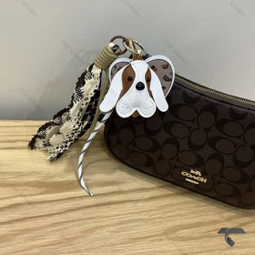 چارم بگ چرمی داگ Charm bag-9936-L