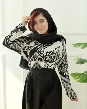 شومیز کرپ طرح دار 0899