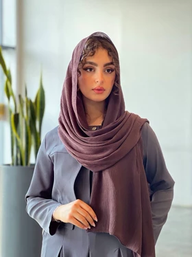 شال بهاره رومینا (برشکا) (قهوه ای)