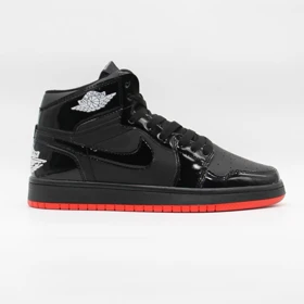 کتانی جردن 1 مشکی قرمز ورنی کد 6624