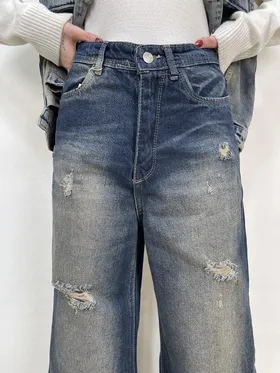 شلوار جین زنانه فول بگ شافل