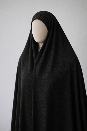 پارچه چادر مشکی طرح دار برند رولنس اصل کره ای کد 101