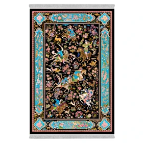 فرشینه از جنس پارچه هازان مخمل ترک طرح سنتی و مدرن برند دفه کد DAMG624