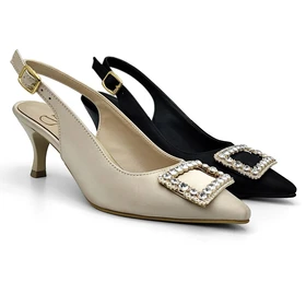 کفش مجلسی زنانه پاشنه‌دار 5 سانت مدل 400954 _ sandal valentino