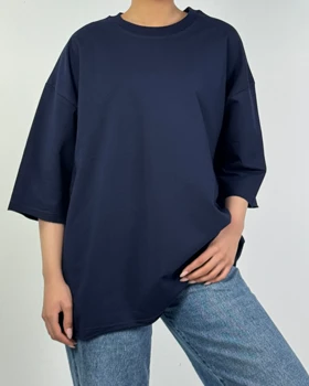 تیشرت لانگ پایین کات کد: 1400187