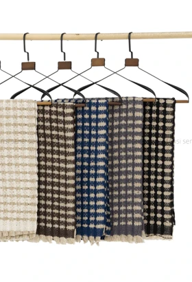 شال چهارخونه پشمی کد1005156