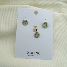 نیم ست مدور نگینی ژوپینگ بدون زنجیر