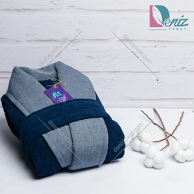 حوله تن پوش فارینا رنگ سرمه ای