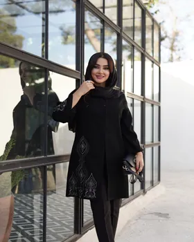 مانتو شانتون گلدوزی مدل جسکو کد 2675