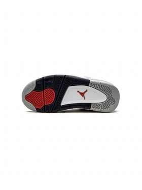 کتانی جردن 4 سفید مشکی رترو اصل ساق‌دار Nike air jordan 4