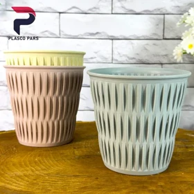 سبد همه کاره استوانه بزرگ بامبو لیمون