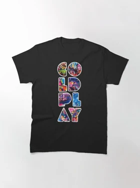 تیشرت گروه موسیقی ColdPlay | تیشرت کلدپلی طرح Graffiti Art کد 158604