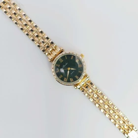 ساعت مچی زنانه باوک Baoke نگین‌دار با موتور کوارتز (بند طلایی صفحه سبز)