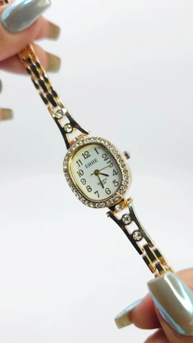 ساعت مچی زنانه مجلسی EHHE نگین‌دار با موتور کوارتز