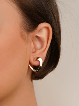 گوشواره آینه ای برند ژوپینگ رنگ طلایی