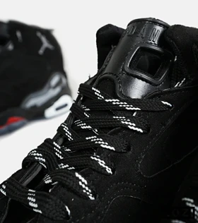 کفش کتانی ساق‌دار مردانه مشکی طوسی Nike air jordan 5 v02