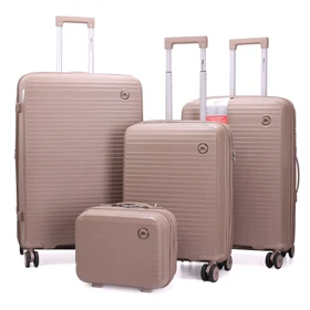 چمدان Monza مدل M-077-PP-4X مجموعه 4 عددی (نسکافه‌ای)