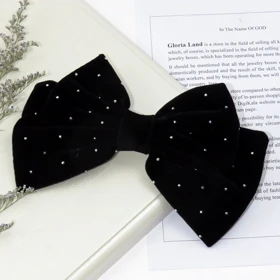 گیره مو زنانه مدل فرانسوی نگین‌دار کد G_Lnd_3178