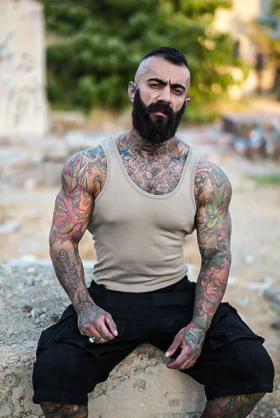 رکابی تنک تاپ ساده کوپ آیسان اسلامی کرم OLD SCHOOL