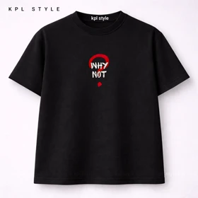 تیشرت باکسی صد درصد پنبه طرح WHY NOT | فیت آزاد با کیفیت پریمیوم | کد 1401