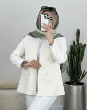 کت مزونی مروارید دوزی(32)کد3486