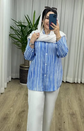 شومیز راه راه 3309