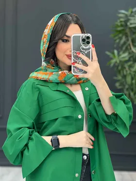 مانتو داکرون بالا پیله آستین کش