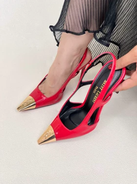 کفش زنانه پاشنه 10 سانت لودشکا پنجه طلا وای اس ال Yves Saint Laurent کد 1449