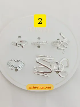 پک 6تایی انگشتر مینیمال زنانه طلایی و نقره ای