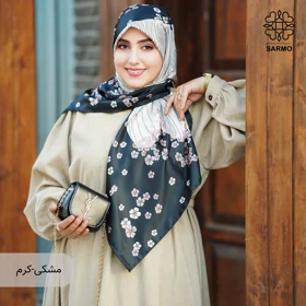 روسری ابریشم توییل شکوفه